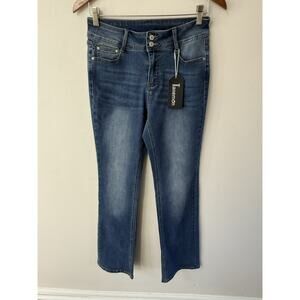 Tallemon Jeans Womens Size 6/36L Med Wash Straight Cotton Blend Casual New